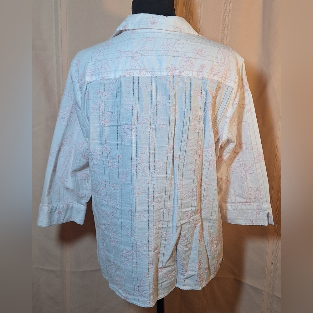 Vintage Classic Elements White Button-Down Shirt … - image 4